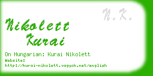 nikolett kurai business card